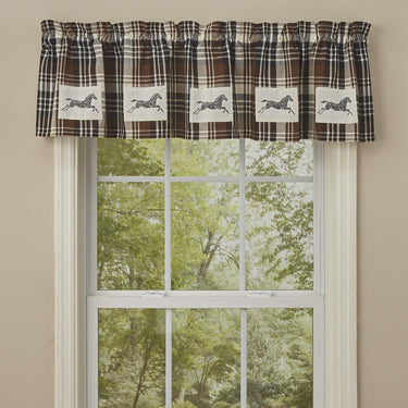Derby Horse Patch Lined Valance Set of 2 Park Designs - The Fox Decor